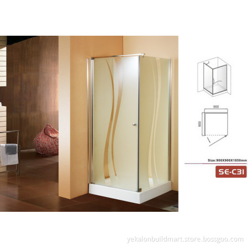 wholesale factory frameless glass shower enclosure/shower cabin and price